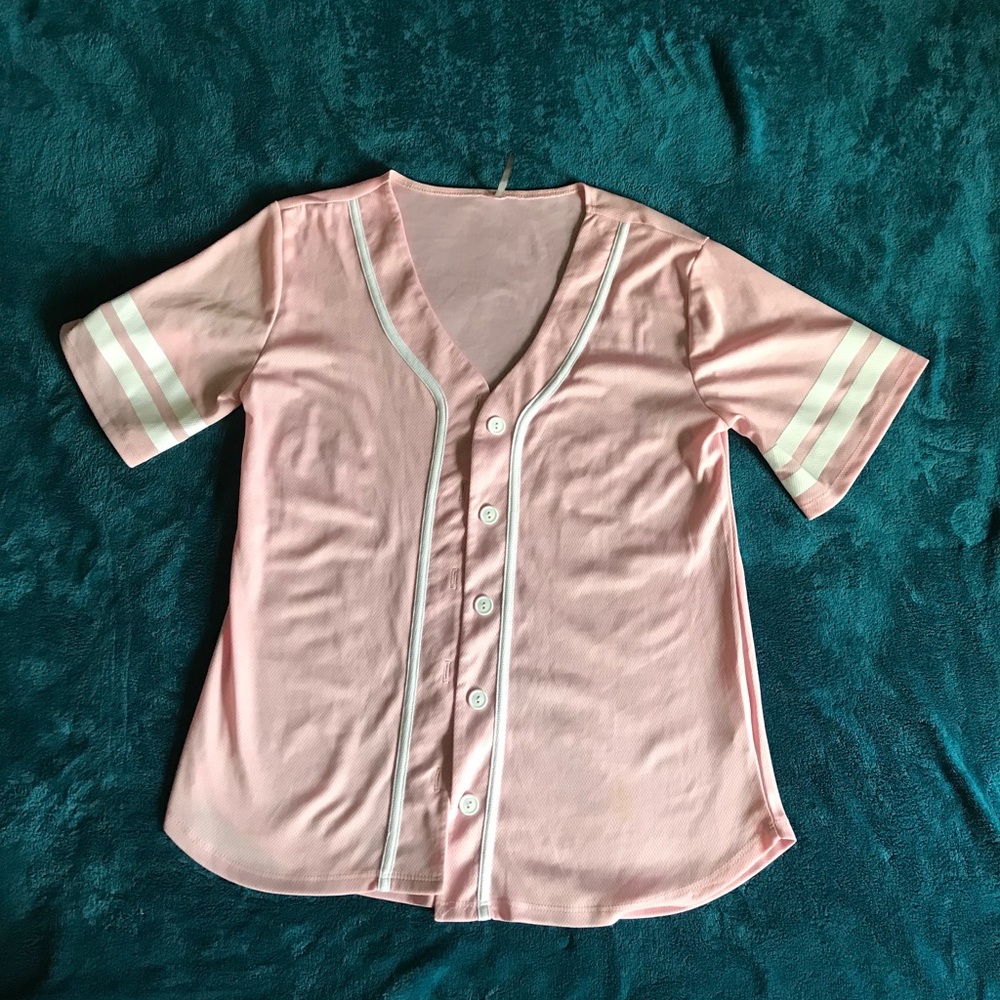 Powder Pink Baseball Jersey